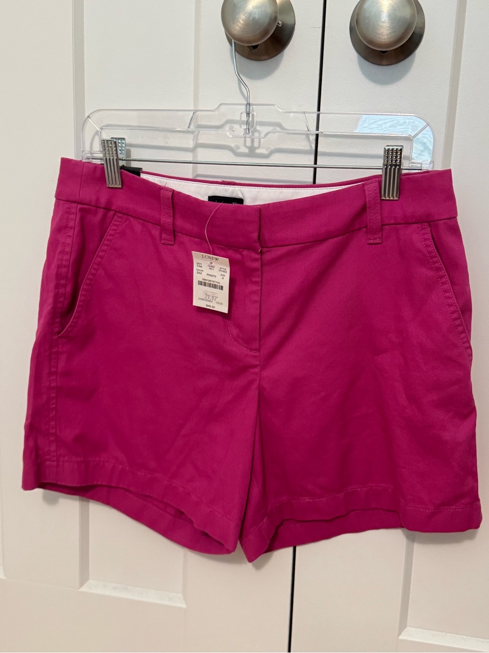 J. Crew Hot Pink Tailored Cotton Bermuda Shorts